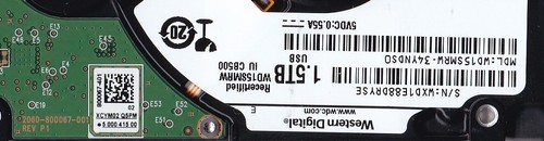 WD WD15SMRW-34YNDS0 sn: WXD1E8 FEB / 2021 Thailand 1.5TB USB 3.0 2.5" HDD B21-04 - Picture 4 of 5