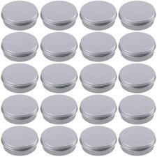 12-Pack 0.5 oz Aluminum Tin Jars 15ml Refillable Screw Lid Containers Balm