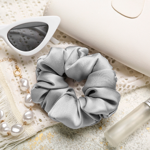 Regular 100% Mulberry Silk Scrunchie – Handmade in USA - Hair Tie - Picture 300 of 301