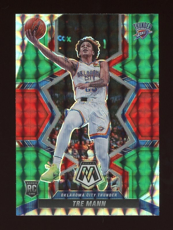 2021-22 Panini Mosaic Choice Tre Mann Red Green Choice Rookie RC #212