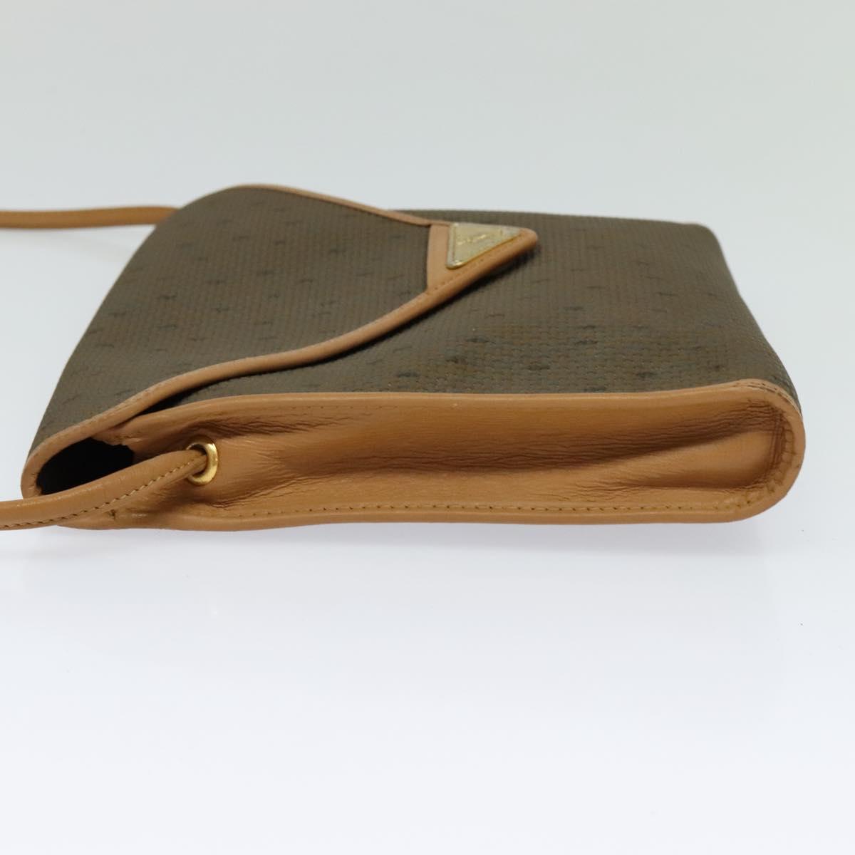 Borsa a tracolla SAINT LAURENT in pelle pvc marrone oro Auth 119580