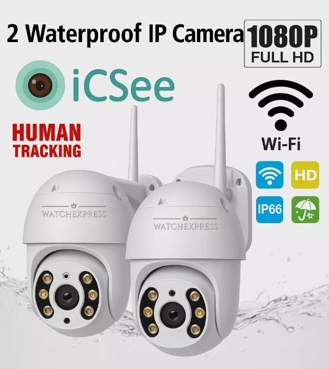 2X TELECAMERA ESTERNA ICSEE CAM PTZ WIFI CAMERA WIRELESS ESTERNO SMART ZOOM - Immagine 2 di 4