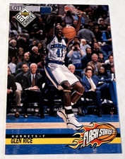 1998 Upper Deck UD Choice Flash Stats #158 Glen Rice Charlotte Hornets NBA
