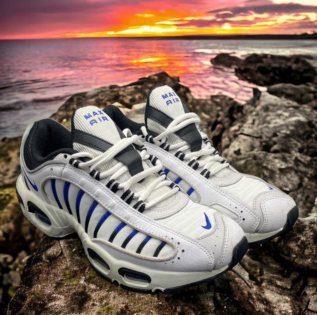 Nike Air Max Tailwind IV White Blue Leather AQ2567 Mens Size 8
