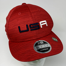 NEW Men's New Era 2023 Ryder Cup Sunday Round 9Fifty Red Adjustable Golf Hat