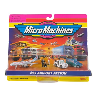 Micro Machines Galoob #25 Airport Action 1997 Airport Tender 747 Airline Crew