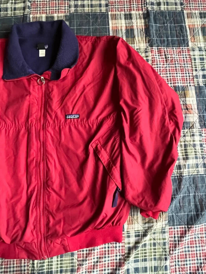 复古 Patagonia 全拉链羊毛衬里夹克外套男式 XL 码美国制造 — 第 2/4 张图片