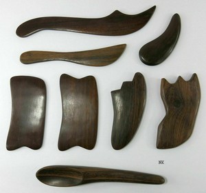 Lot 8 Guasha Traditional Thai Massage Wood Scraping Tools 