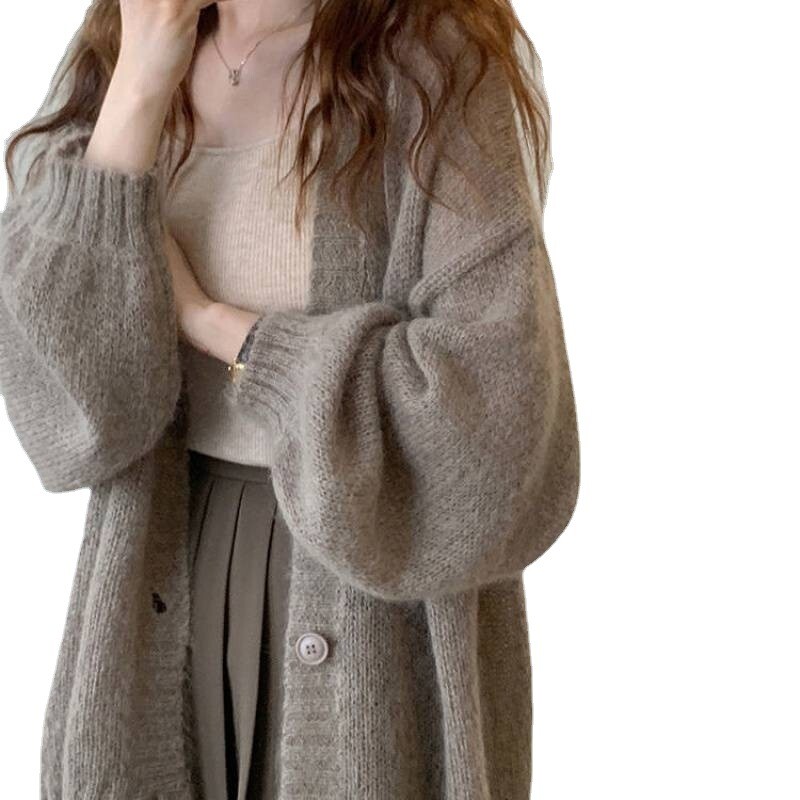 Lady Loose Knitted Cardigan Sweater Soft Outerwear Coat Top Lady Loose Knitted Cardigan Sweater Soft Outerwear Coat Top
