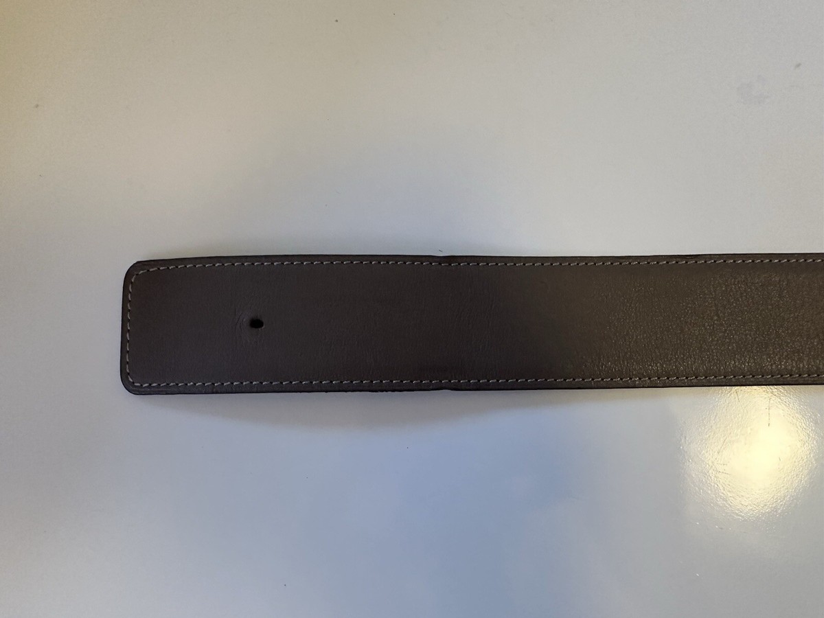 Hermes Reversible Belt 95 Black- Etoupe Strap - Excellent 