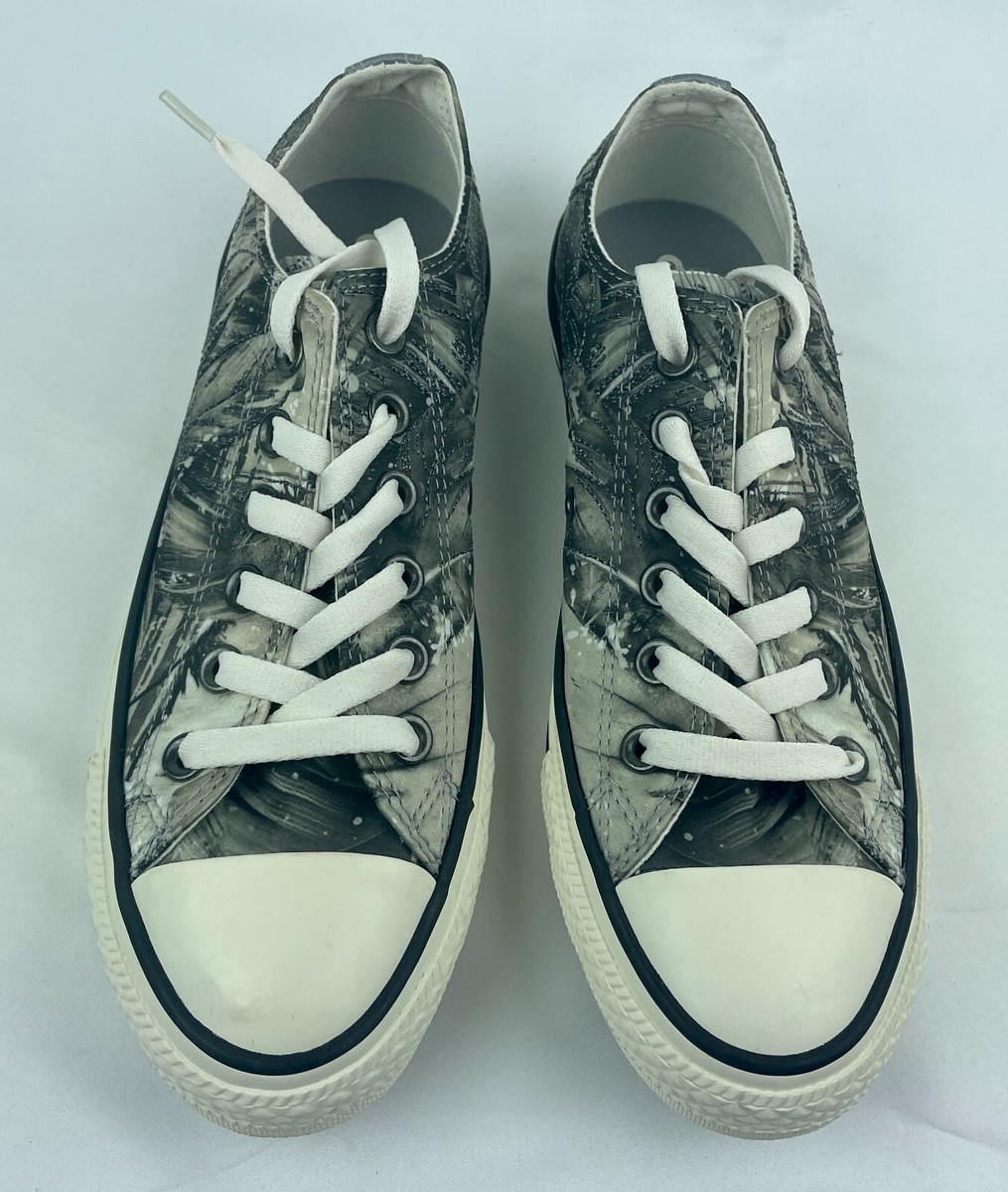 Converse Chuck Taylor All Star Gray White Satin 559864C Floral Women\'s 7 NEW Converse Chuck Taylor All Star Gray White Satin 559864C  main image 2