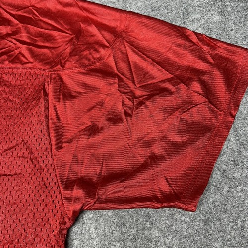Nike Jersey Boys Size 18 XL Red Practice Crop Mesh Activewear V Neck - Picture 12 of 12