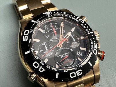 Bulova Precisionist 98B213 Chronograph Quartz 200m Men's Watch EUC
