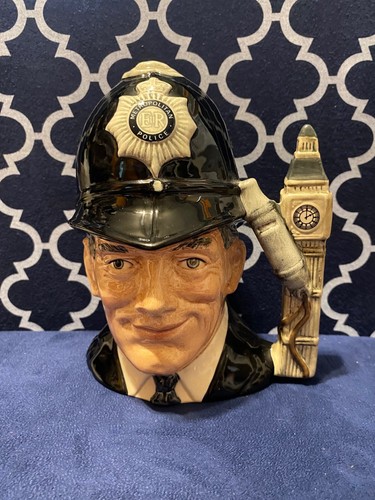 Royal Doulton "The London Bobby" D6744 Large Toby Mug Dated 1985
