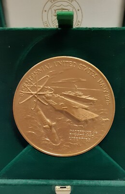 US Mint Bronze 3 Inch Medal - Bicentennial of US Navy 1775-1975