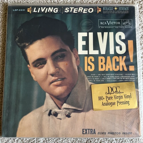 ELVIS PRESLEY ELVIS IS BACK! DCC Audiophile New& SEALED Vinyl LP Ltd.Ed. #3924