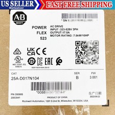 NEW Allen-Bradley 25A-D017N104 PowerFlex 523 AC Drive 480V 10HP US Free Tax