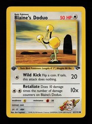 Blaine's Doduo 61/132 Gym Challenge 1st Edition Common