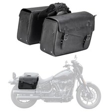 Quick Release Motorcycle Saddlebags Throw Over PU Leather Saddle Bags 36L