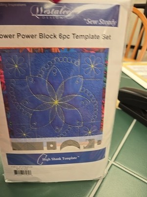 Westalee Design Flower Power Block Template Set and High Shank Start Pack