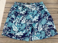Surfmentality Mens Swim Trunks XL Blue Tropical Print
