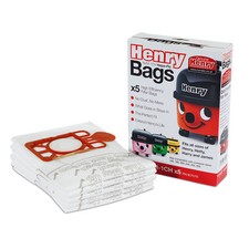 Henry Vacuum Filter Bags HepaFlo 5 Pack Fits Hetty James Allergy