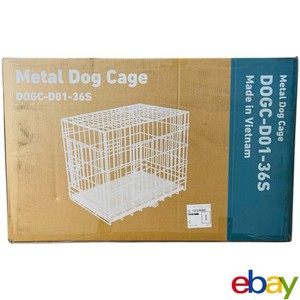Black Metal Dog Cage DOGC-D01-36S | 37” X 25” | Large Door Entry Brand New
