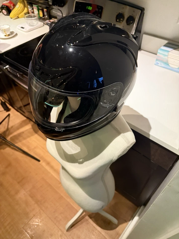 Motorcycle Helmet Full Face Helmet with Visor DOT DOT Approved Black Size - Image 2 of 4