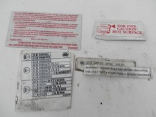 Lotus Elan Turbo SE. M100 1991. Adesivi motore caldo Attenzione