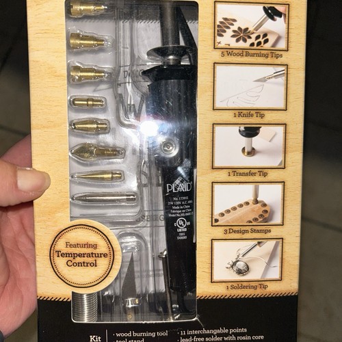 Wood Burning Kit Set Soldering 15 pcs Tip 11 Interchangable Tips Professional - Picture 3 of 4