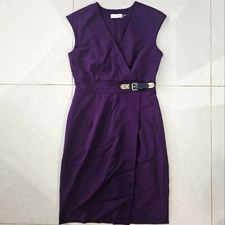 Calvin Klein Plum Wrap Style Dress Womens Size 4