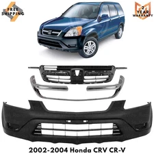 Front Bumper Cover & Grille Assembly Kit For 2002-2004 Honda CR-V