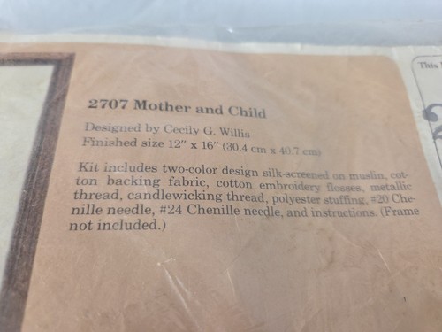 The Creative Circle 2707 Mother And Child Embroidery Kit NOS - Picture 2 of 5