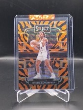2024 Panini Select Crystal Dangerfield Orange Zebra Stripes Refractor #35