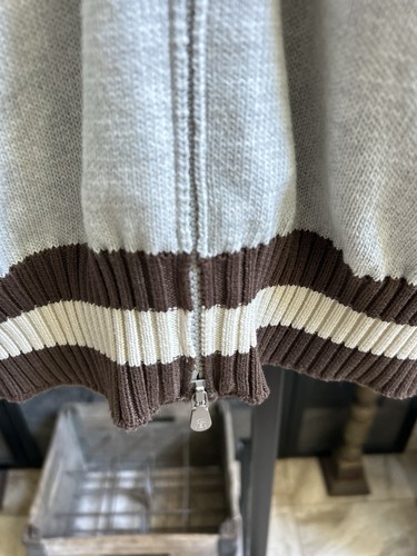 BRUNELLO CUCINELLI men's zip front 100% cotton bomber jacket sweater EU 52 US L - Picture 4 of 11