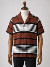 Burberry Nova Check Woven Shirt Mens Size S Triple Stripe