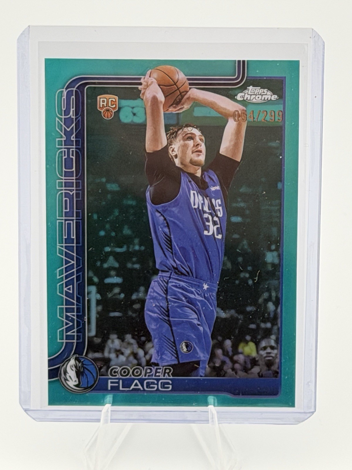 2025-26 Topps Chrome Basketball COOPER FLAGG #251 RC MAVERICKS Teal /299 !!
