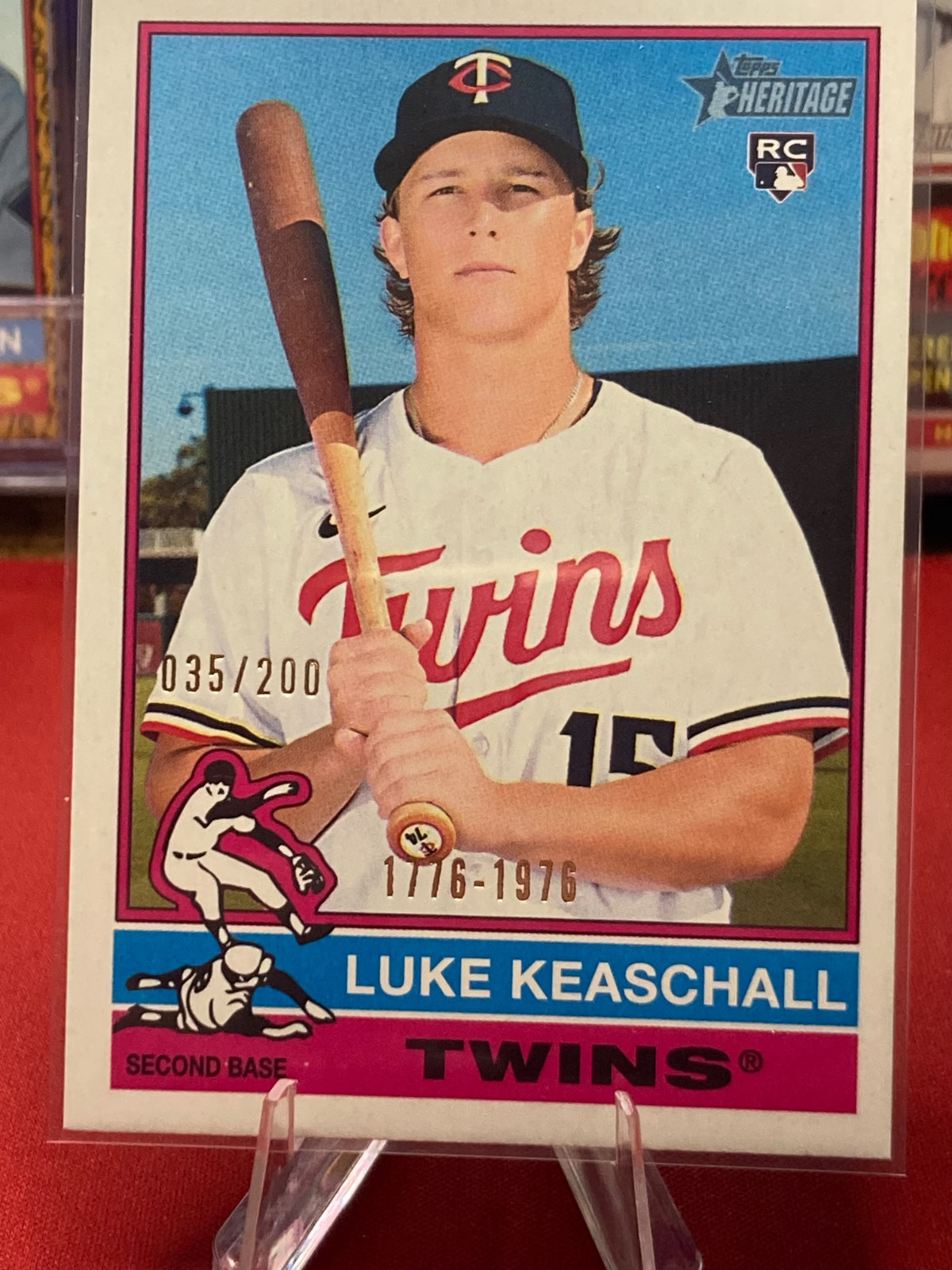 2025 Topps Heritage High Number Luke Keaschall #614 Bicentennial 035/200