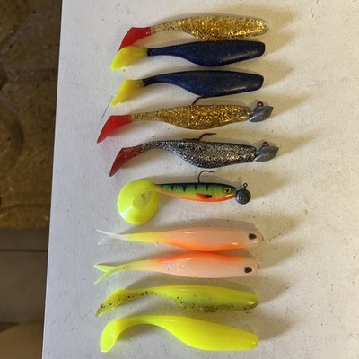 Gummifische Set 10x Jenzi Fox Rage 9-12cm Jigs 9-12gr. neu und gebraucht 