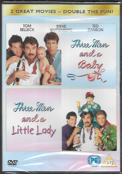 THREE MEN & A BABY/THREE MEN & A LITTLE LADY TOM SELLECK R2 DVD NEW/SEALED