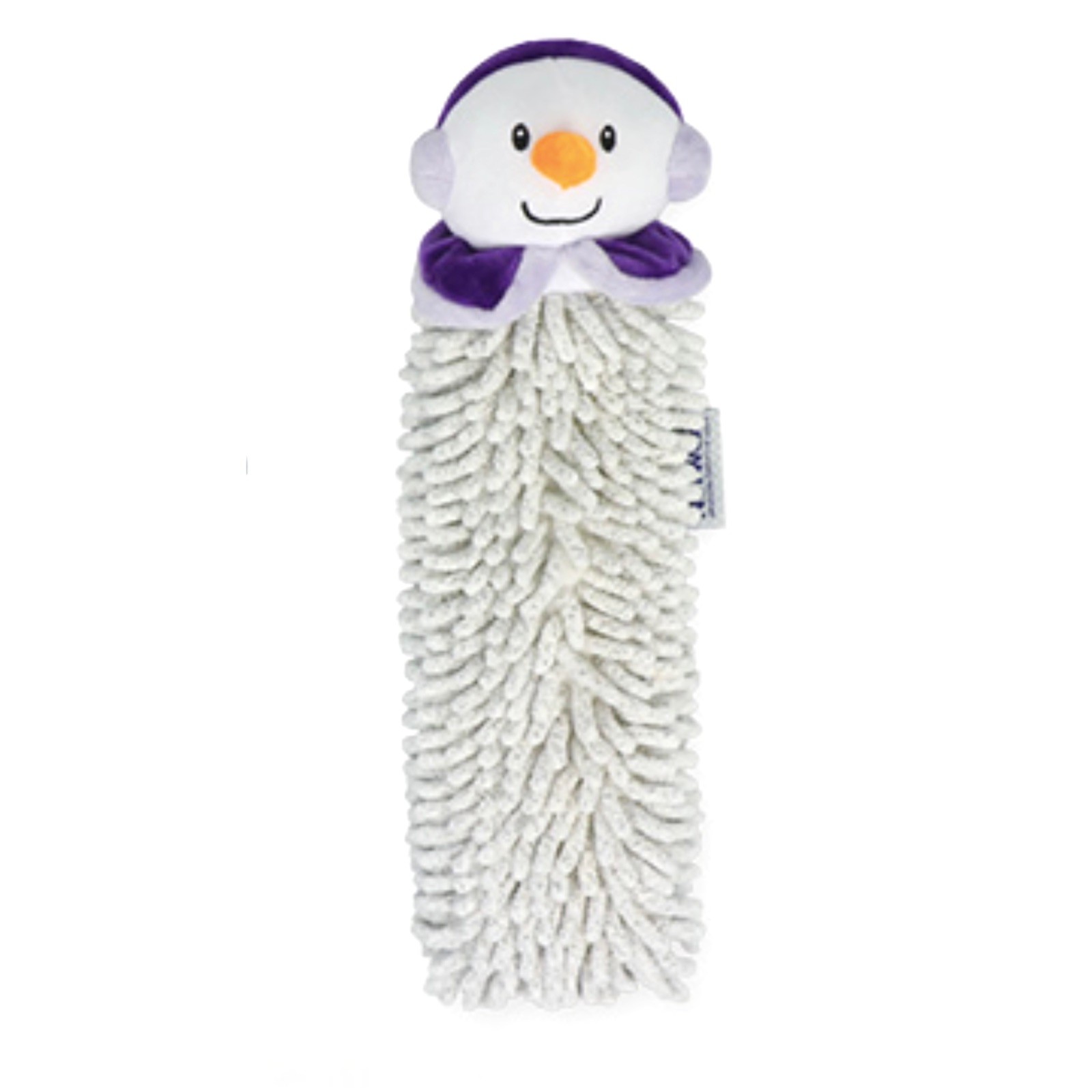 NEW Norwex Chenille Hand Towel Pet to Dry Snowman Holiday Grey Bath Kitchen