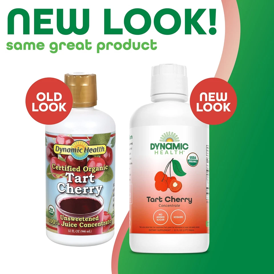 Concentrado de jugo de cereza ácida orgánica, 32 oz, antioxidantes, vegano, sin gluten Foto 2 de 4