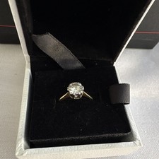 18ct Yellow Gold Round Diamond Solitaire Engagement Ring Size K