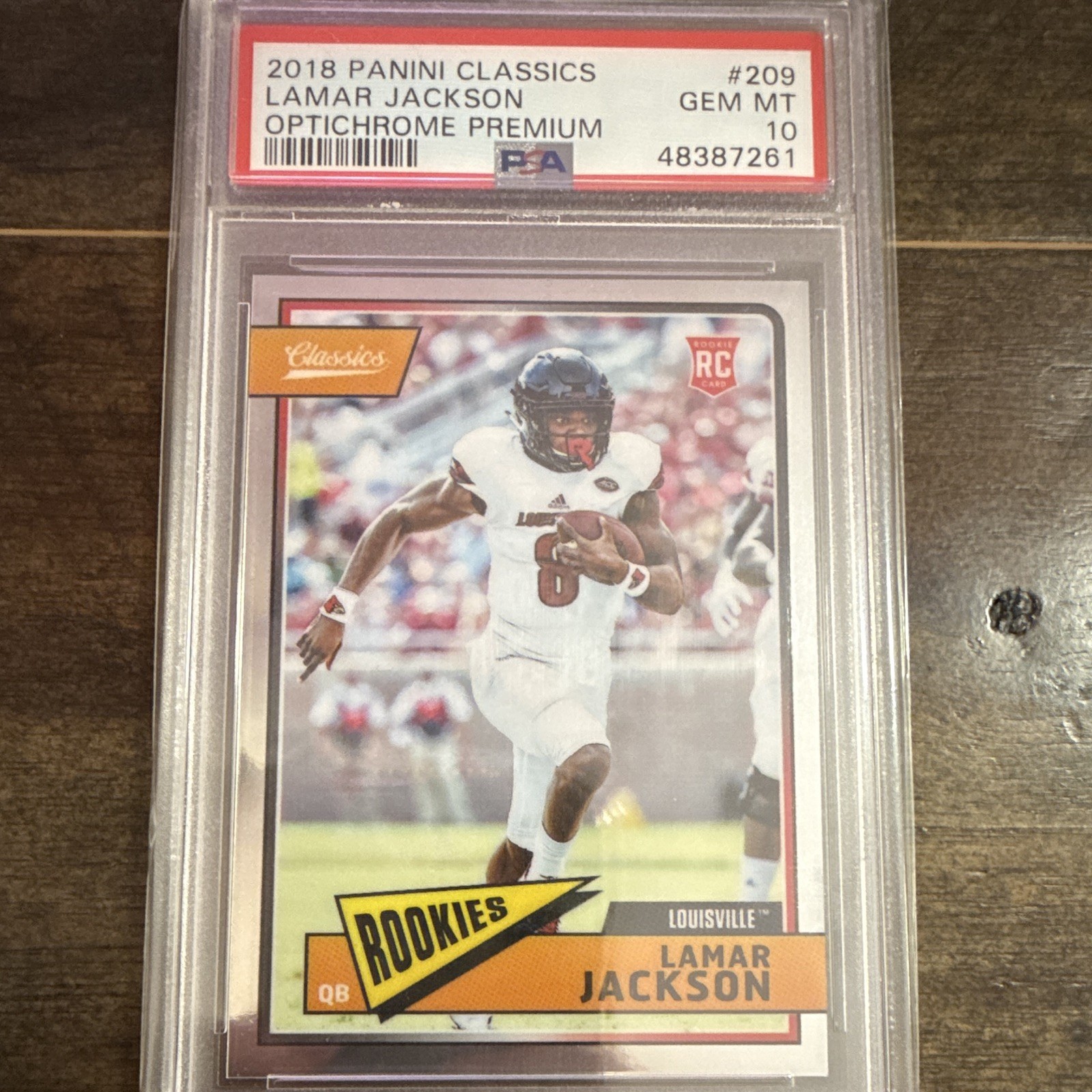 Lamar Jackson Panini Classics #209 Premium Optichrome
