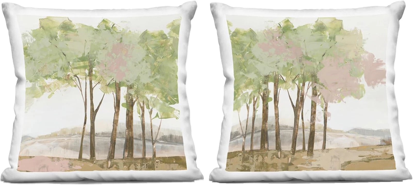 Idyllic Spring Awakening Indoor Throw Pillow - 18"x18", Green Design