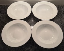 Corelle Vitrelle Rimmed Pasta Serving Bowls Set of 4 Winter Frost White 10.75"