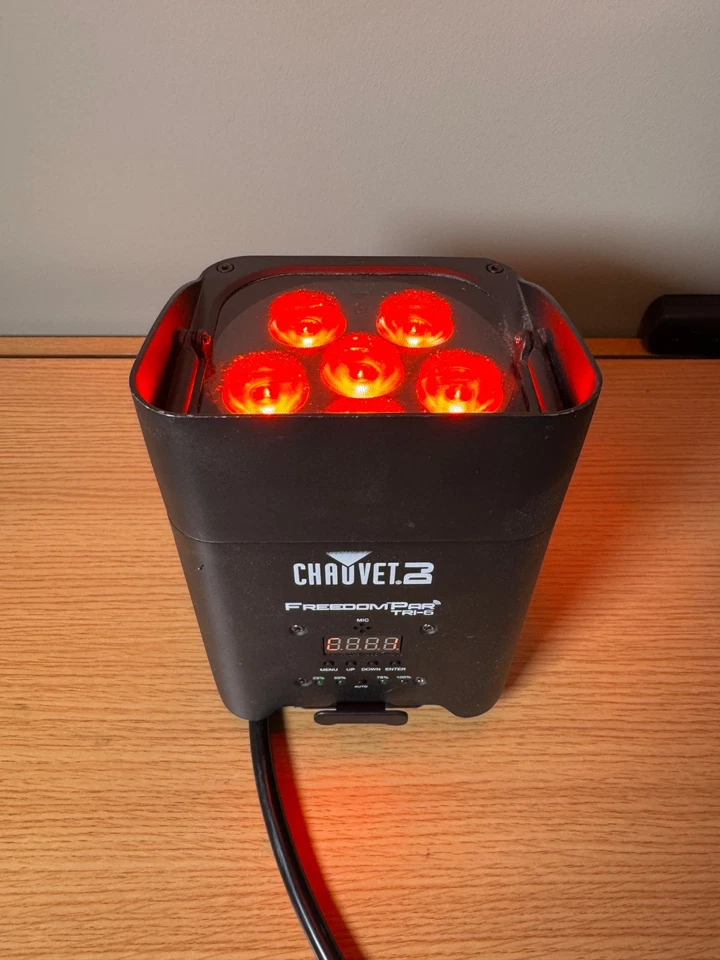 Chauvet DJ Freedom Par Tri-6 RGB Wireless LED Par Wired Only Battery Dead, Works - Image 3 of 4