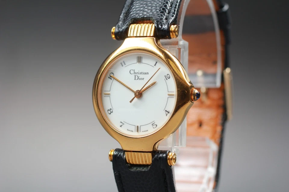 [Почти как новый] Christian Dior 3007 белый циферблат 32 мм Qz женские часы из Японии - Изображение 2 из 4
