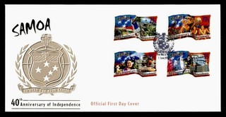 DR WHO 2002 SAMOA FDC INDEPENDENCE 40TH ANIV $5 R82369
