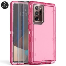 For Samsung Note 20 Ultra Case Phone Cover / Screen Protector Translucent Pink
